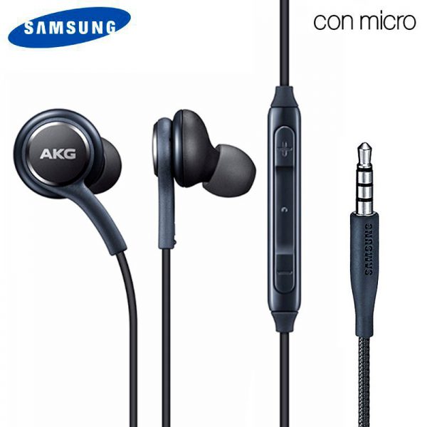 Auriculares 3,5 mm Universal Original Samsung (Jack 3,5mm) Negro (Sin Blister) (AKG)