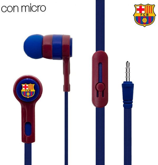 Auriculares Botón Stereo Jack 3.5 mm Licencia Fútbol FC Barcelona - Imagen 3