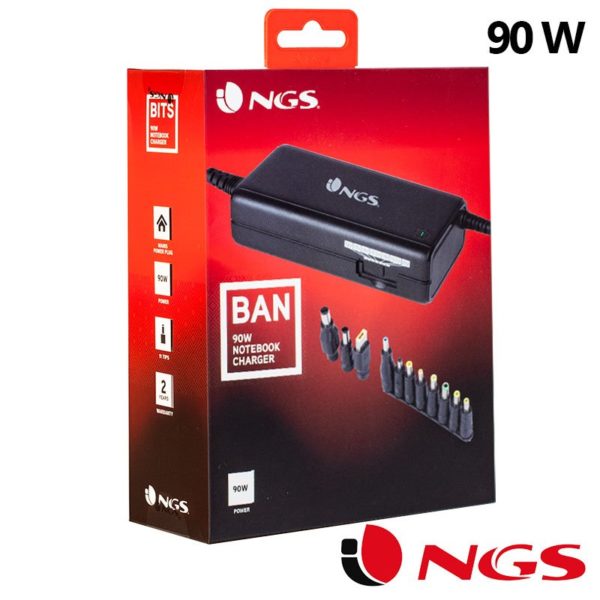 Cargador Red Universal Orden. Portátiles 90w Ban Manual NGS (11 conectores) - Imagen 2
