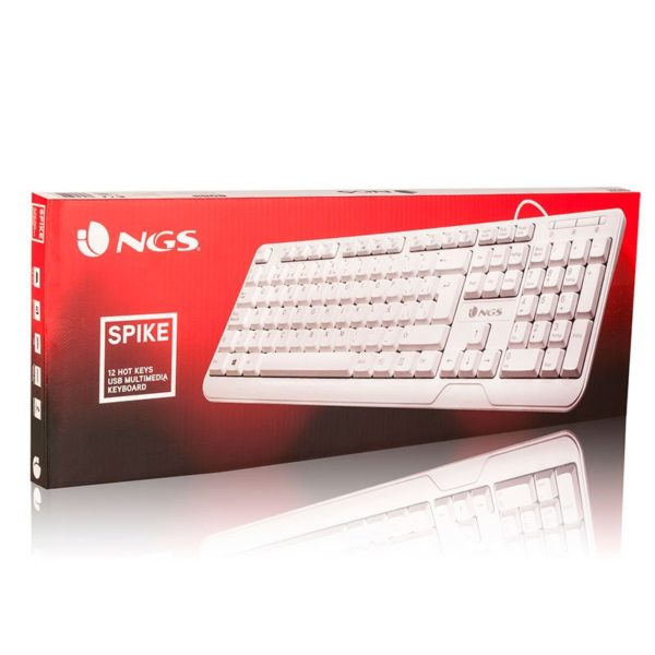 Teclado USB PC Blanco Spike NGS - Imagen 4