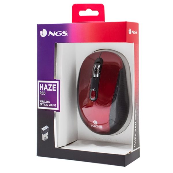 Ratón Inalámbrico NGS Haze Rojo - Imagen 4